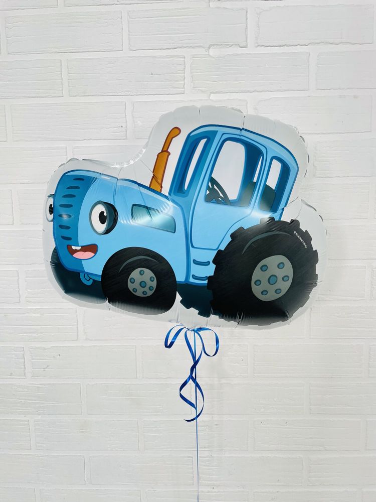 Шар-фигура, фольга, "Синий трактор" (Falali), 26"/66 см (БГ-30)