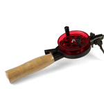 Удочка зимняя Три Кита Техно d-65, с пробковой ручкой (хлыст стекловолокно), Красная