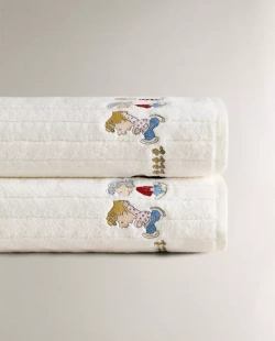 ZARA HOME ДЕТСКОЕ ПОЛОТЕНЦЕ PEANUTS™, ЖЕЛТОВАТО-БЕЛЫЙ