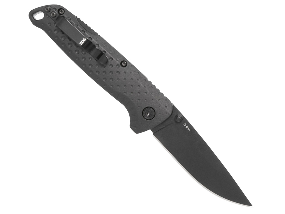 Нож складной SOG Adventurer LB Blackout, сталь Cryo 5Cr15MoV, рукоять GRN, 60г, блистер