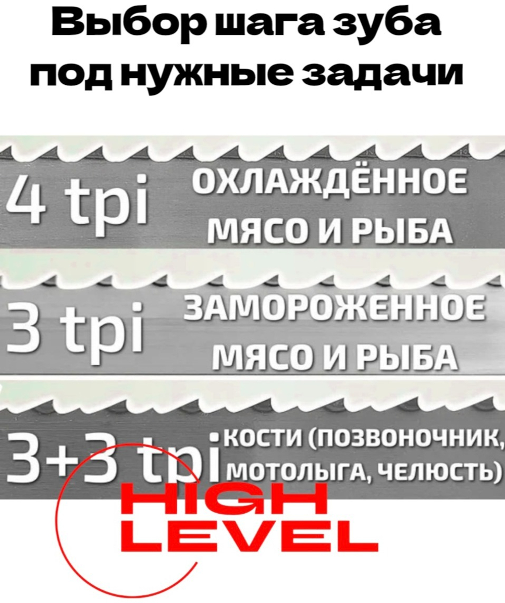 Полотно ленточное для резки мяса 16х0,56х2218 мм 4 tpi для пилы KOCATEQ JG2200E