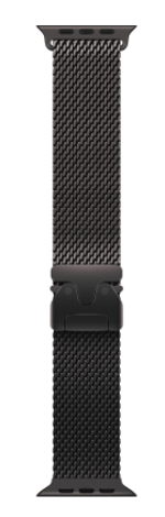 Apple Watch Ultra 2 (2024) 49mm Black Titanium Case with Black Titanium Milanese Loop (L)