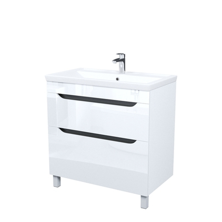 Тумба с умывальником IDDIS Ray, напольная, 80 см, белый, RAY80WFi95K