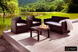 Комплект мебели NEBRASKA 2 Set (диван, 2 кресла и стол), венге