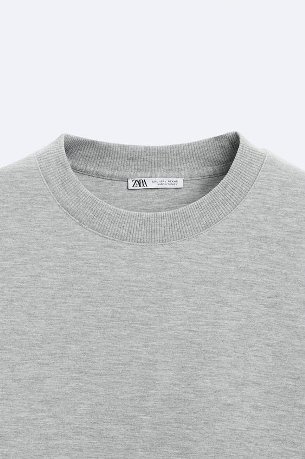 ZARA ТОЛСТОВКА ИЗ ПЛОТНОЙ ТКАНИ, СЕРЫЙ С МЕЛАНЖЕВЫМ ЭФФЕКТОМ