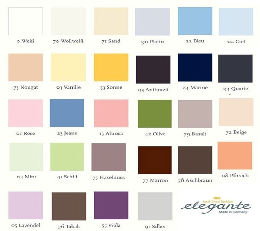 Простыня трикотажная 90-110x200 Elegante 8000 черная палитра