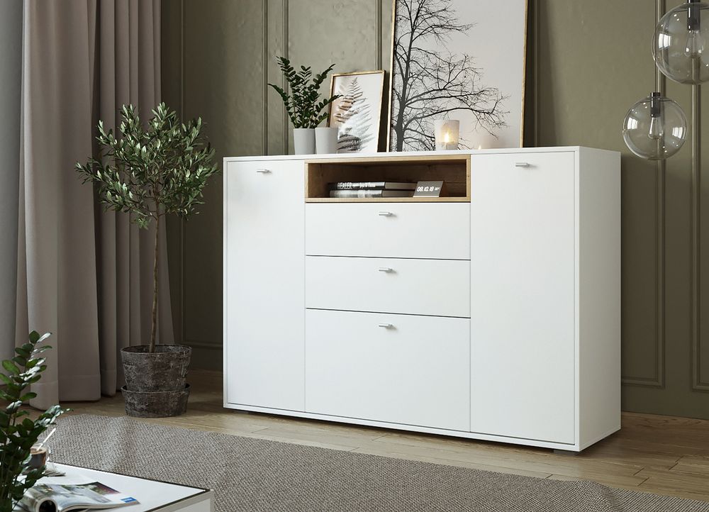 МС Ланс Комод К303 (МП) Белый