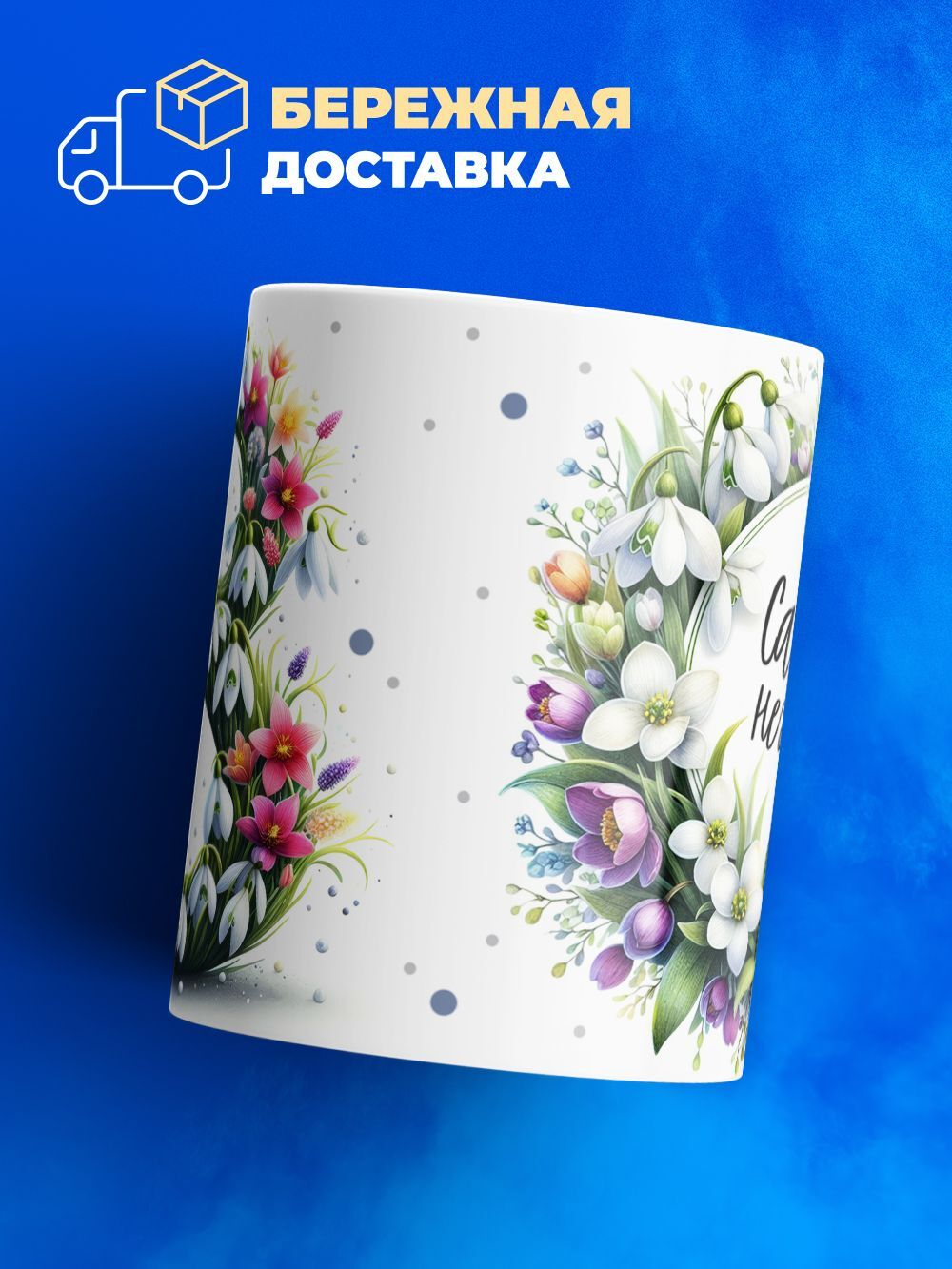 Кружка ТМ Ларец, подарок на 8 марта, 330мл, 1шт.