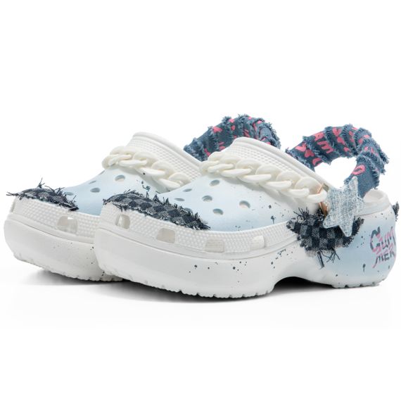 Crocs Classic Platform Clog 'Blue White'