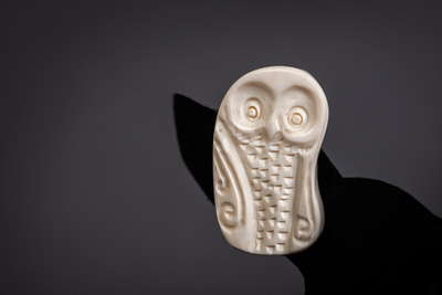 Брошь из бивня мамонта для шерстяных изделий "Сова"