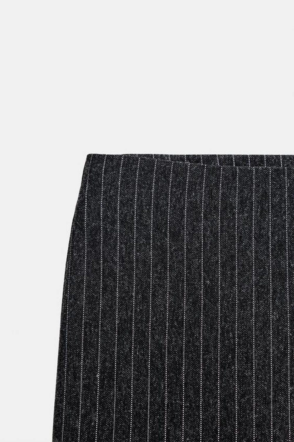 ZARA БРЮКИ FLARE ИЗ ИНТЕРЛОКА, ТЕМНО-СЕРЫЙ МЕЛЕНАЖ