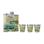 Набор Guotai Волк (фляжка 210 мл + 3 стопки) (А01)