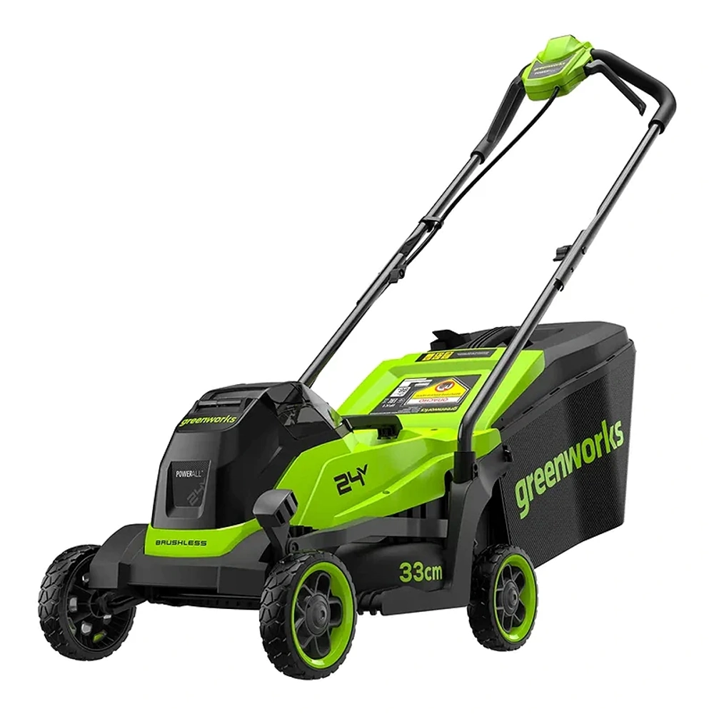 Газонокосилка аккумуляторная Greenworks GD24LM331 24В (1 x 4 Ач, ЗУ) нож 33 см, 2520607UB