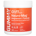 Life Extension, Neuro-Mag, L-треонат магния, со вкусом натурального апельсина, 60 жевательных таблеток