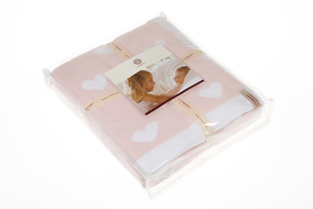 Элитный плед детский Imperio 243 розовый от Luxberry упаковка