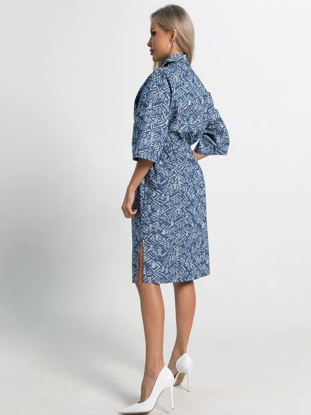 Платье хлопковое Стоун (синее) П15450-4М LT Collection