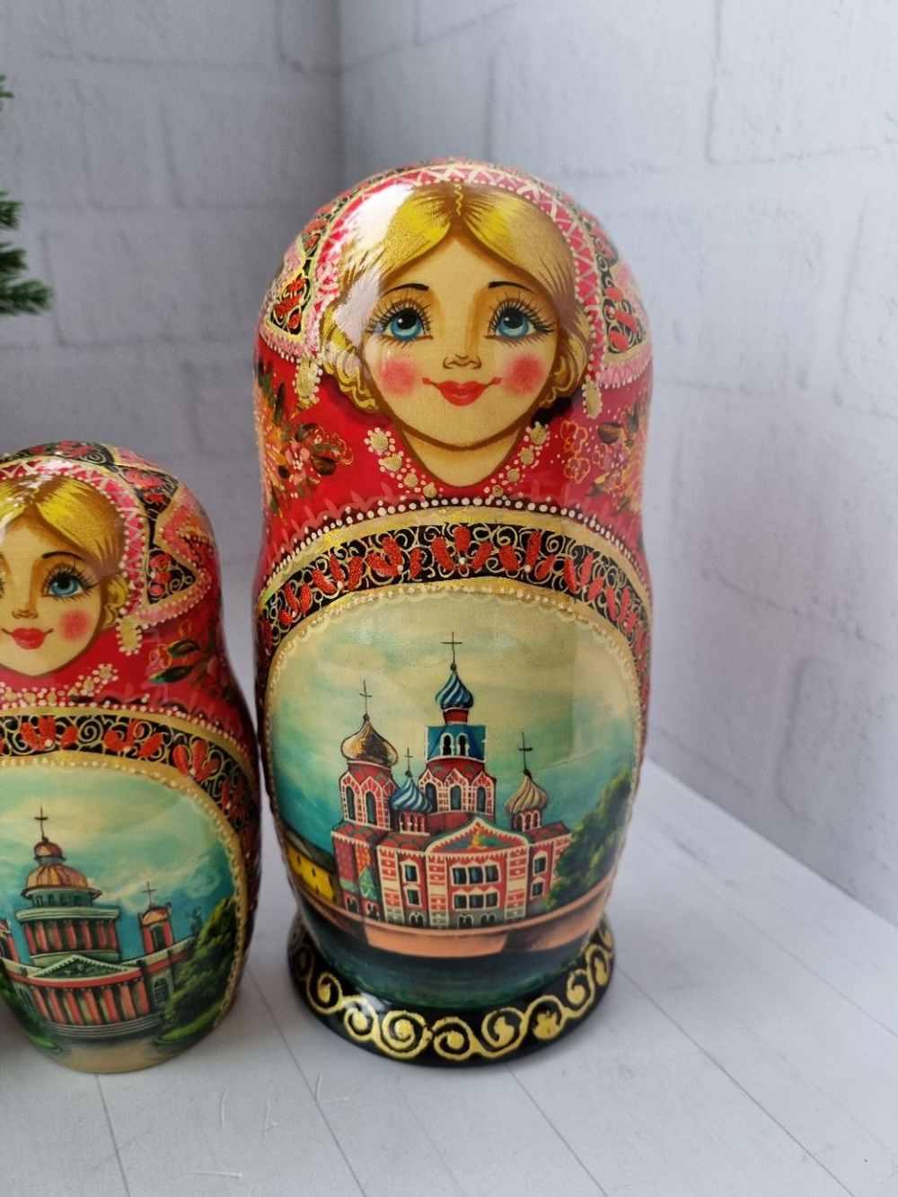 Матрешка "Виды города" 5 мест
