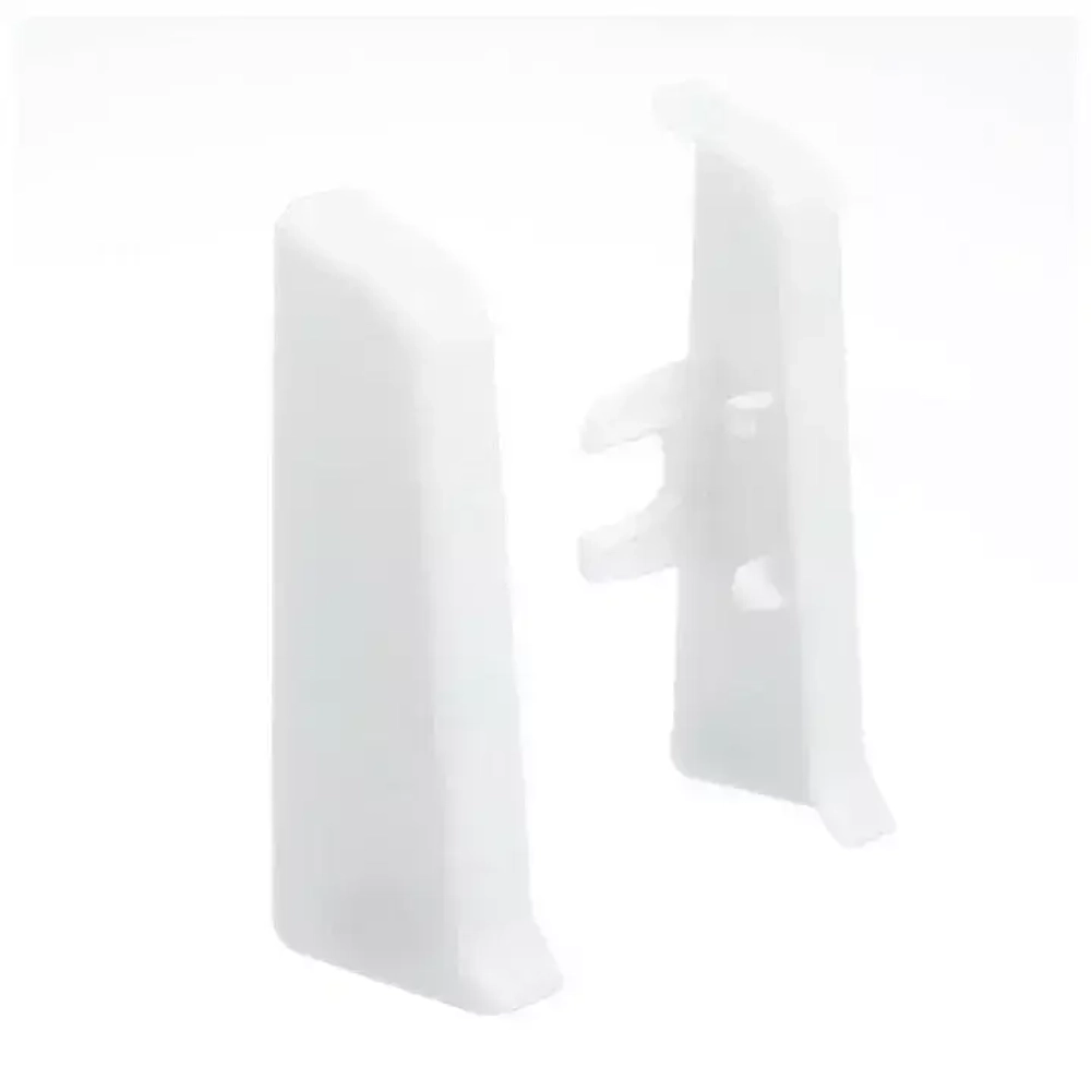 Торцевые (пара) для плинтуса 100мм "Деконика", 001 Белый