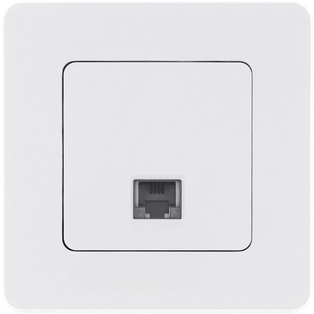 Розетка телефонная Inspiria RJ11 механизм бел. IEK 673820