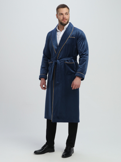 Халат бархатный со стеганными бортами