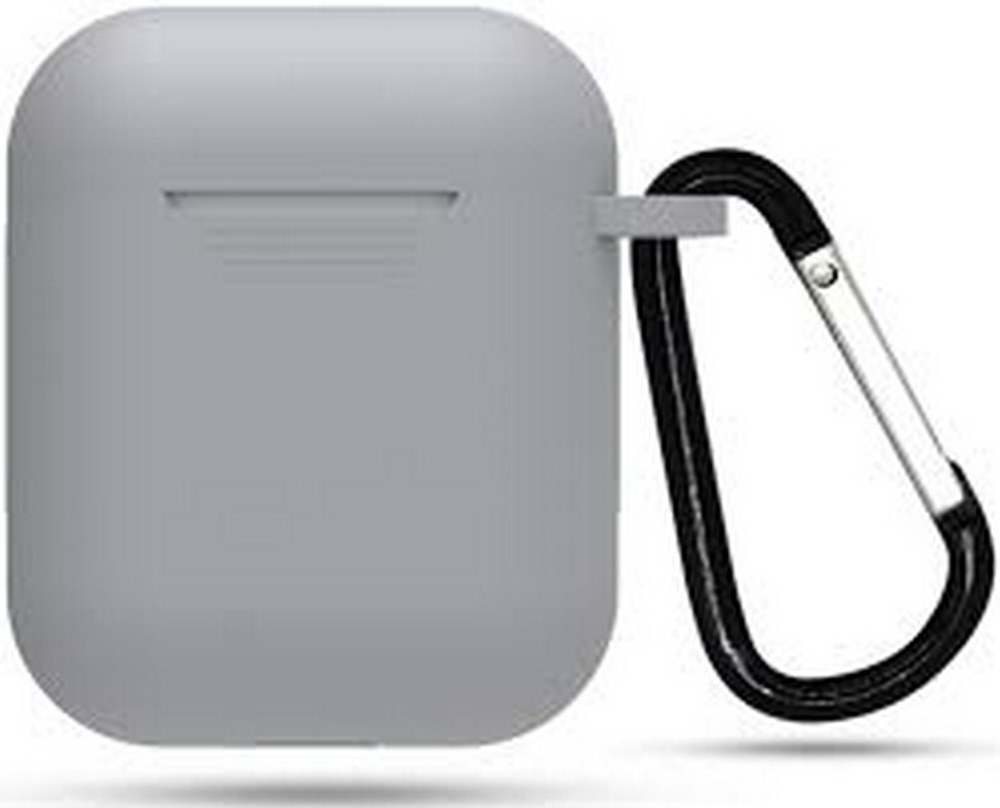 Чехол для AirPods/AirPods 2 (серый) с карабином