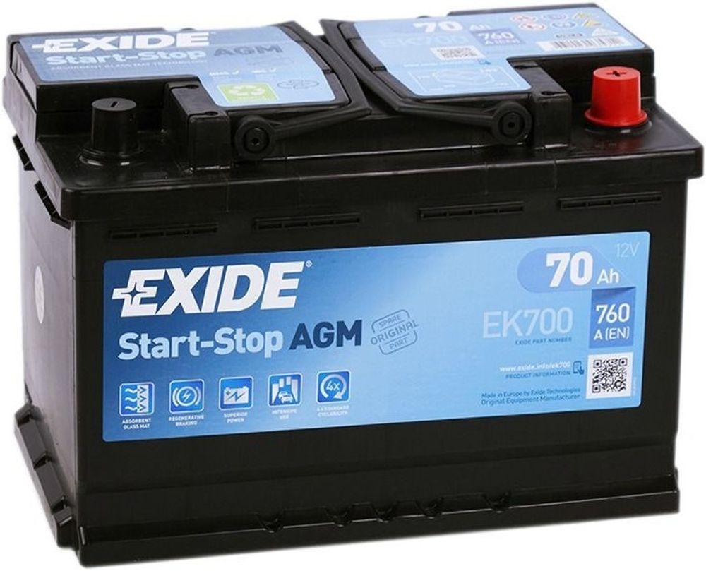 Exide Start&amp;Stop AGM 6СТ- 70 ( EK700 ) аккумулятор