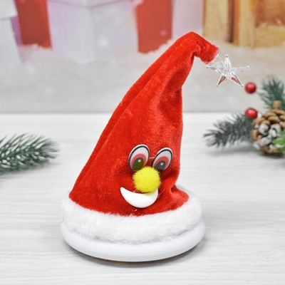 Сувенир "Елка музыкальная" 17,5см Веселье, красная, работает от 3*АА - в комплект не входят