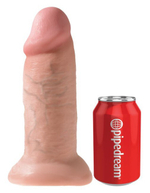 Фаллоимитатор-гигант на присоске телесный King Cock 10" Chubby Flesh (Цвет: телесный)