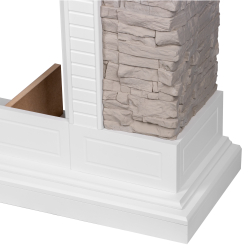 Каминокомплект: Очаг Electrolux EFP/P-2520LS N, портал Florida 25 белый, серый