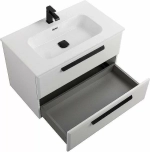Тумба с раковиной Cezares ECO-CER-N 80 ECO-CER-N-800-2C-SO-BO белая матовая