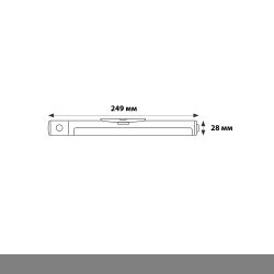 ULM-F43-0.9W-4200K SENSOR IP20 WHITE Светильник светодиодный для внутренней подсветки мебели с датчиком движения. Питание 3АА не в-к. 60Lm. Белый. ТМ Uniel
