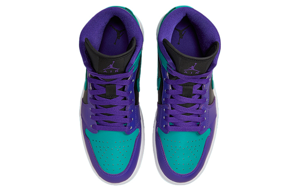 Кроссовки Jordan Air Jordan 1 Mid Black Grape (Женская размерная сетка)