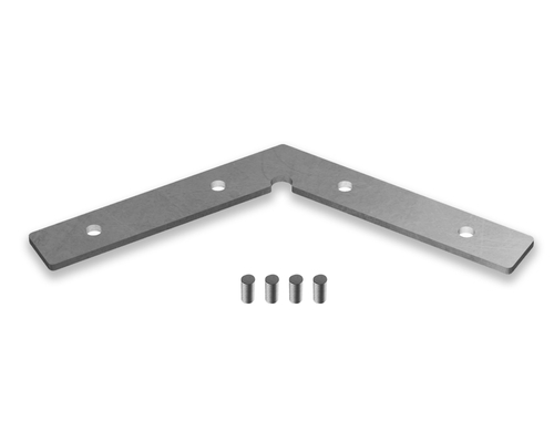 Соединитель угловой 120° GP8053 SL серебро 86*10*1.55мм для алюминиевого профиля Profile System (комплект 5шт)