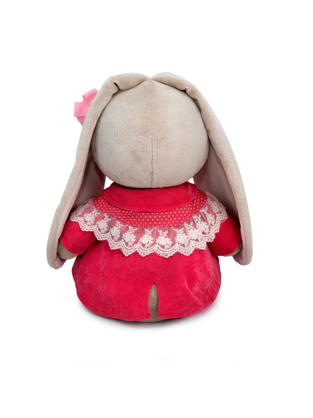 Мягкая игрушка Зайка Ми большой в коралловом пальто (34 см)