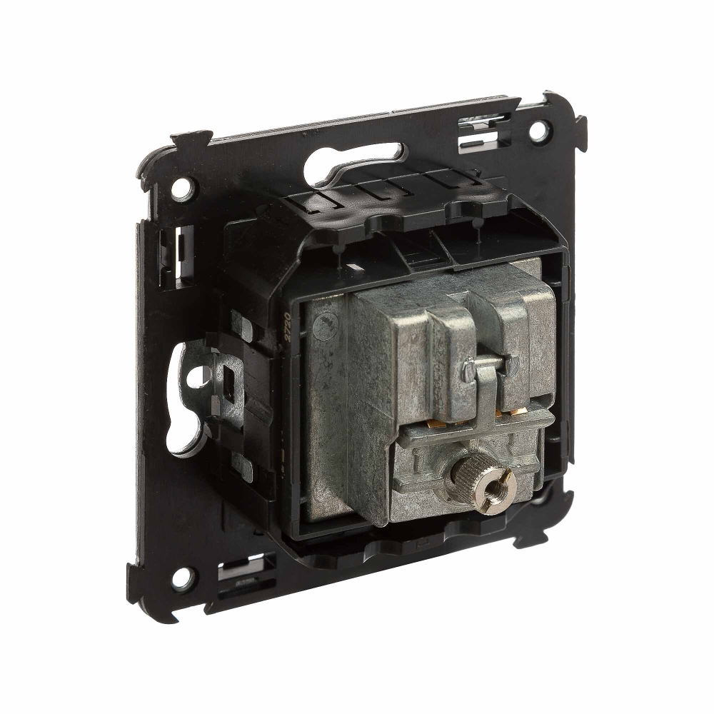 Розетка TV-FM-SAT в стену, "Avanti", "Черный матовый"