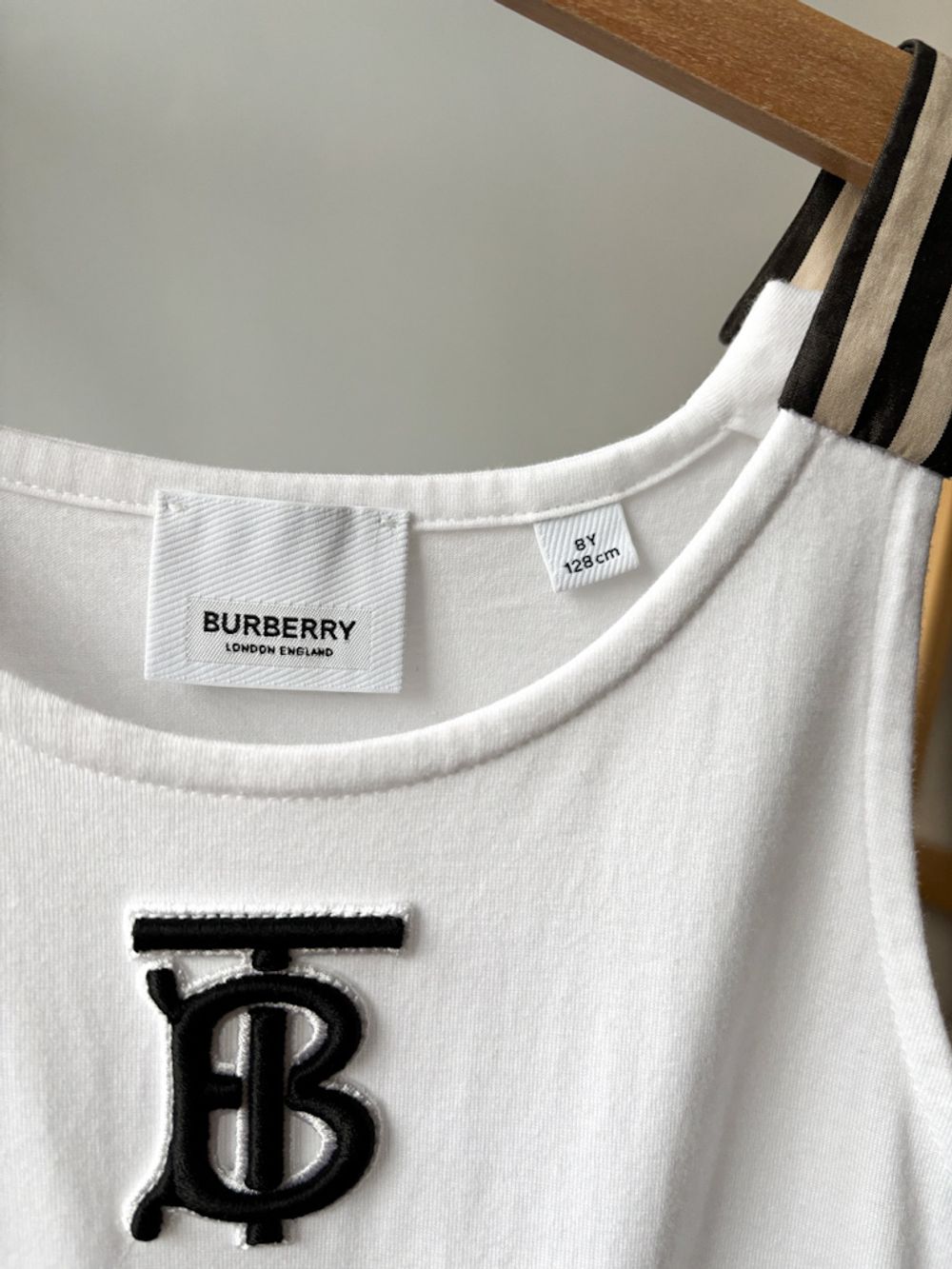 Хлопковое платье сарафан Burberry, 128