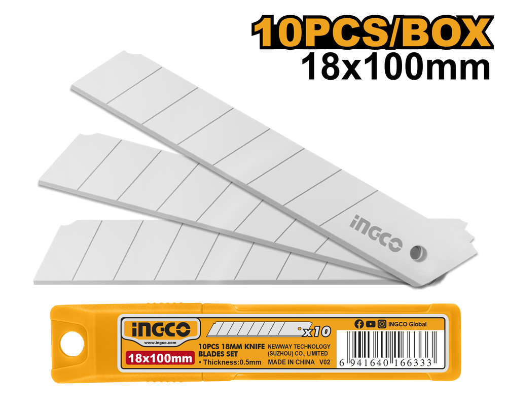 Лезвия для ножа INGCO HKNSB112 18х100 мм 10 шт.