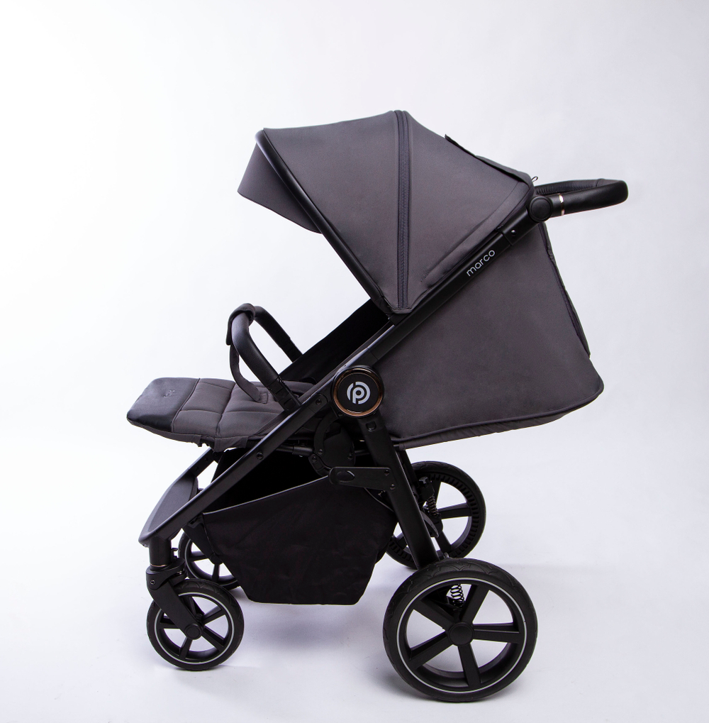 Коляска прогулочная Peppy Marco (dark grey)