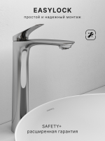 Смеситель для раковины Abelsberg Perfecta INF60102CH высокий, глянцевый хром