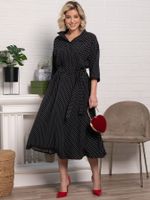 Платье Доминанта НЬЮ (черное/горох) П15242-16М LT Collection