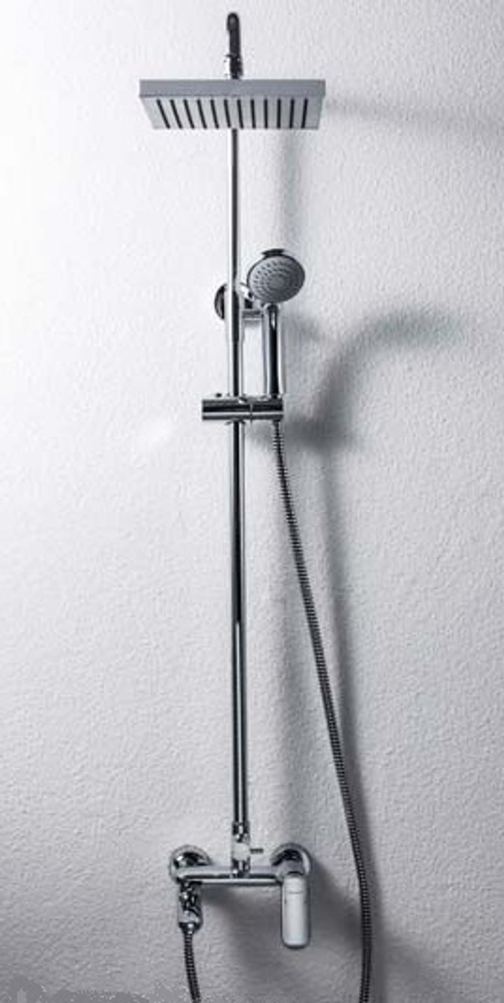 OPAL душевая колонна со смесителем для ванны, поворотный излив (верхний душ квадратной формы)(F6125183CP-A-RUS)