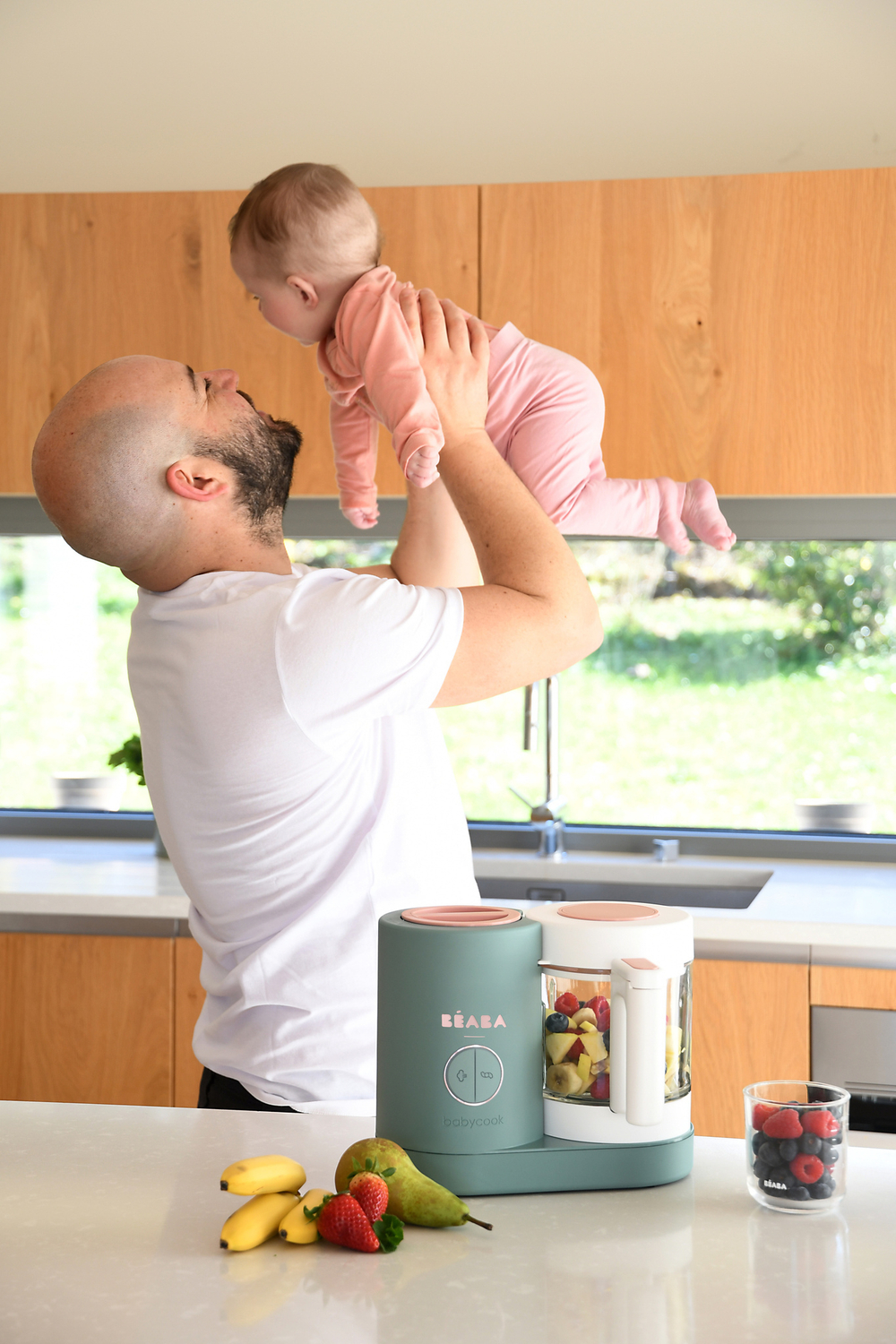 Уцененный товар: блендер-пароварка для детского питания 5 в 1 BEABA Babycook Neo Эвкалипт