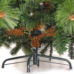 Елка «Венская» 150 см, ПВХ+Леска, ягоды и шишки (458 веток)