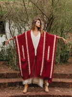 Berber пальто-пончо (красная охра)