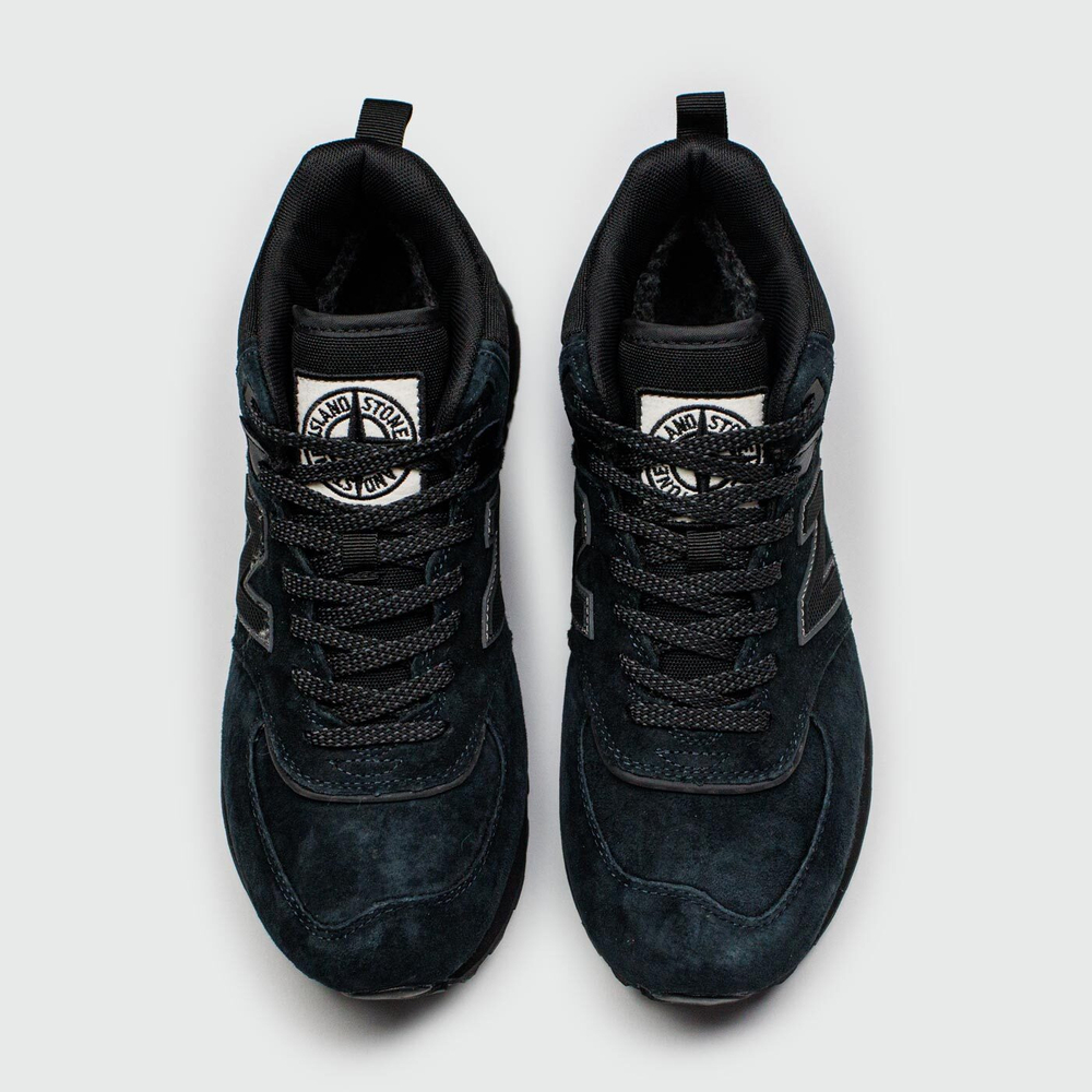 Кроссовки New Balance 574 Mid Navy Black with Fur Wmns