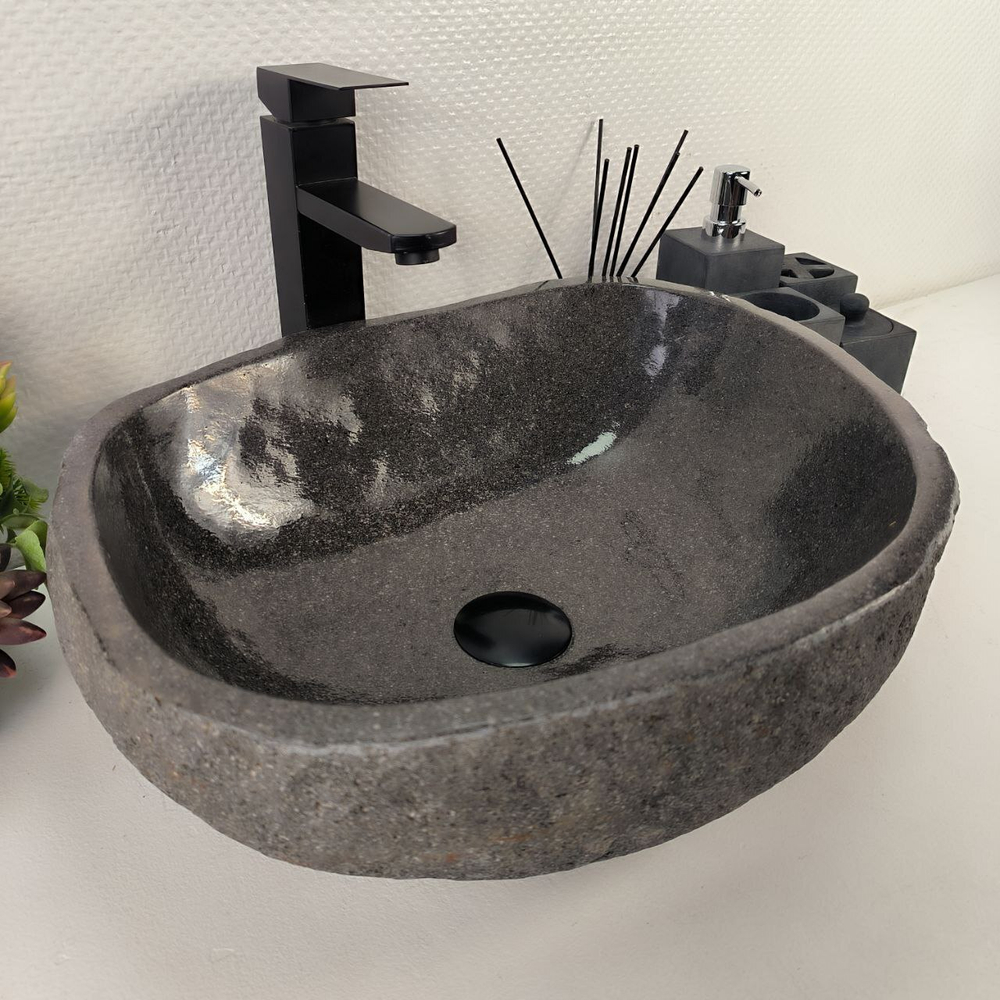 Раковина из речного камня RS-64911 47*38*15 0856