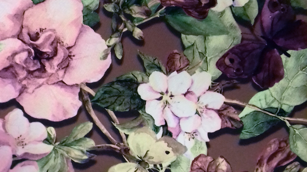 Микровелюр Xpoint (Икспоинт) 0016.07 Бабочки зеленое