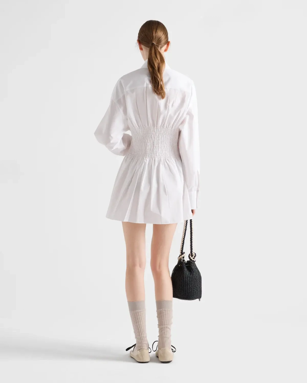 Рубашка из поплина от PRADA