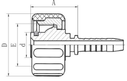 Фитинг DN 06 DKF-W (Г) 22x1.5/steel