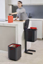 Контейнер для мусора с двумя баками Totem Compact 40 л графит, Joseph Joseph